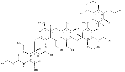 a-D-Glucopyranoside, Methyl O-2-azido-2-deoxy-3,4-bis-O-(phenylMethyl)-a-D-glucopyranosyl-(14) -O-2,3-bis-O-(phenylMethyl)-b-D-glucopyranuronosyl-(14)-O-2-azido- 2-deoxy-a-D-glucopyranosyl-(14)-O-3-O-